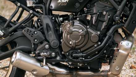 Close do motor Yamaha XSR700 CP2 2023