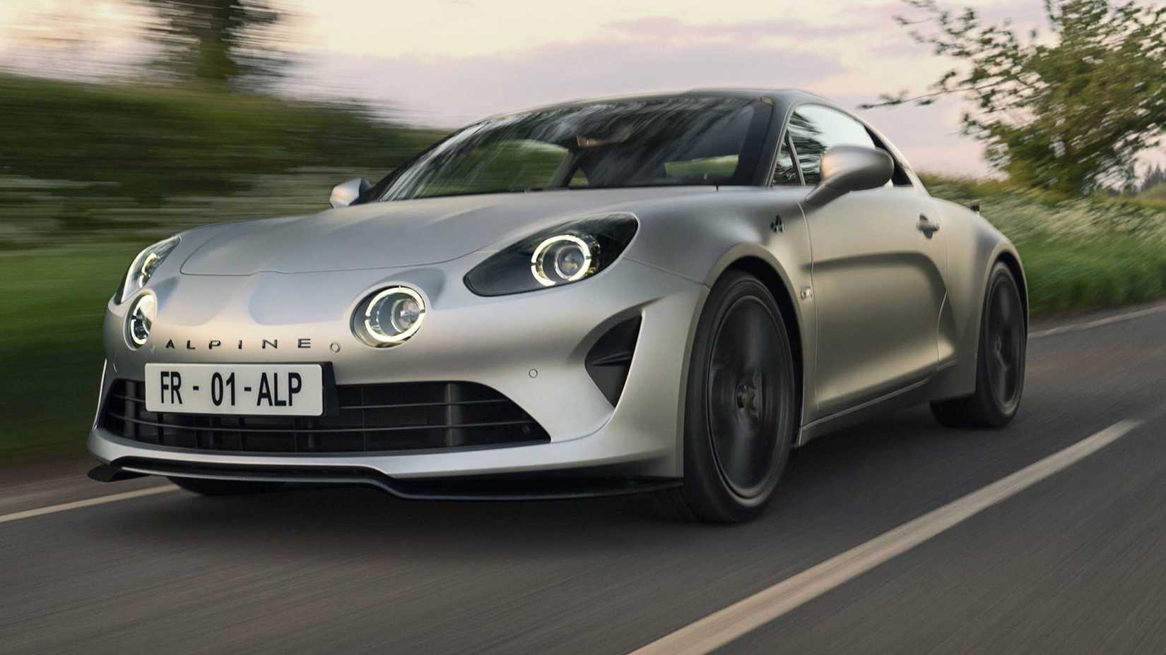 Alpine A110 silver on the road