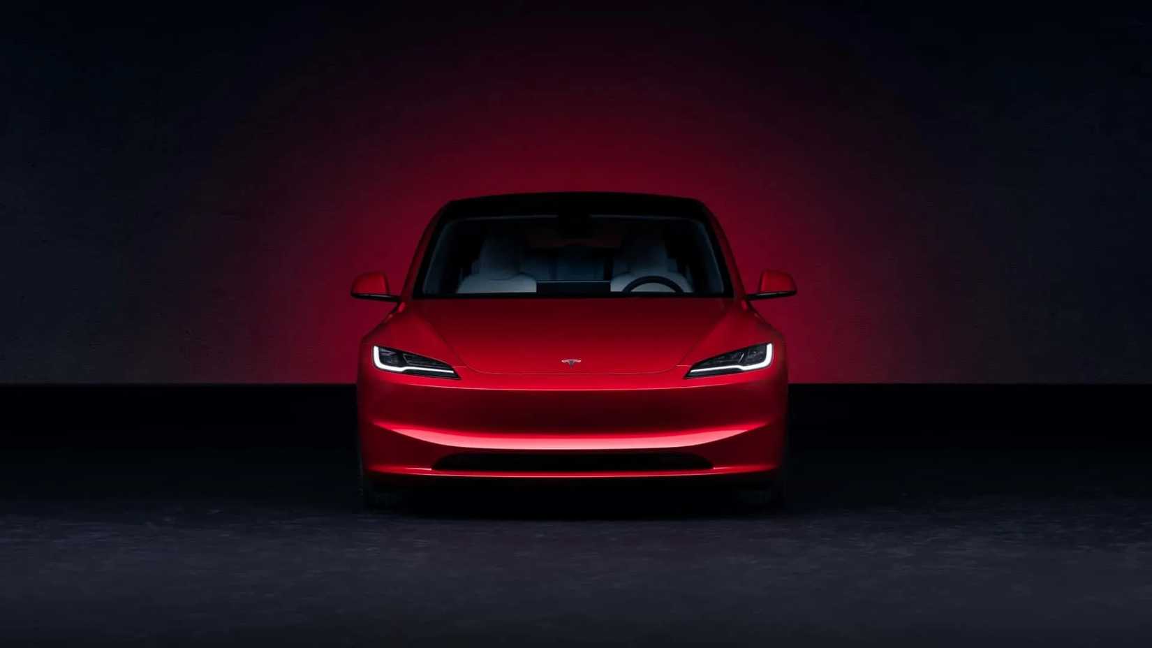 Red Model 3 Highland Front