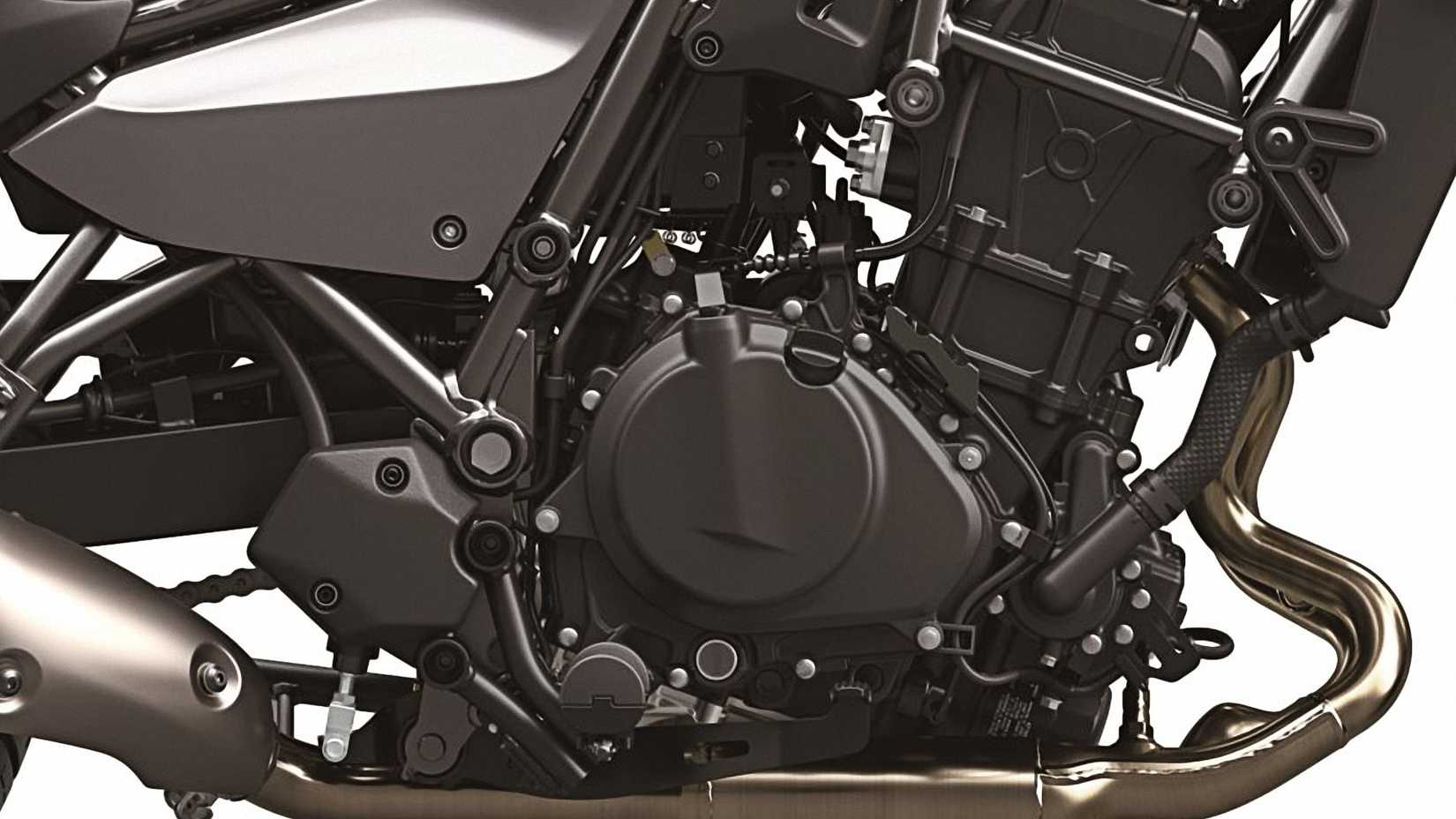 Detalhe aproximado do motor Kawasaki Eliminator