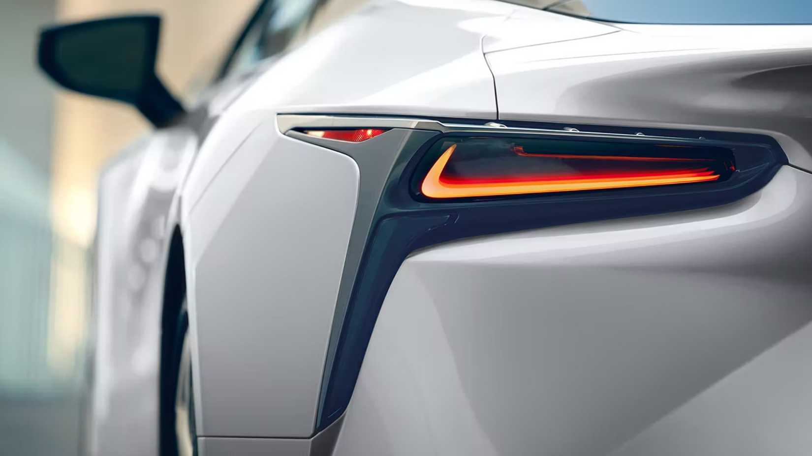 2024 Lexus LC Hybrid backlights close up