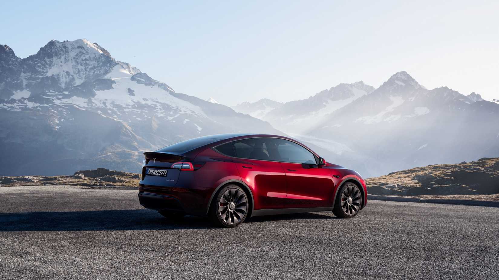 2024 Tesla Model Y rear three quarter shot