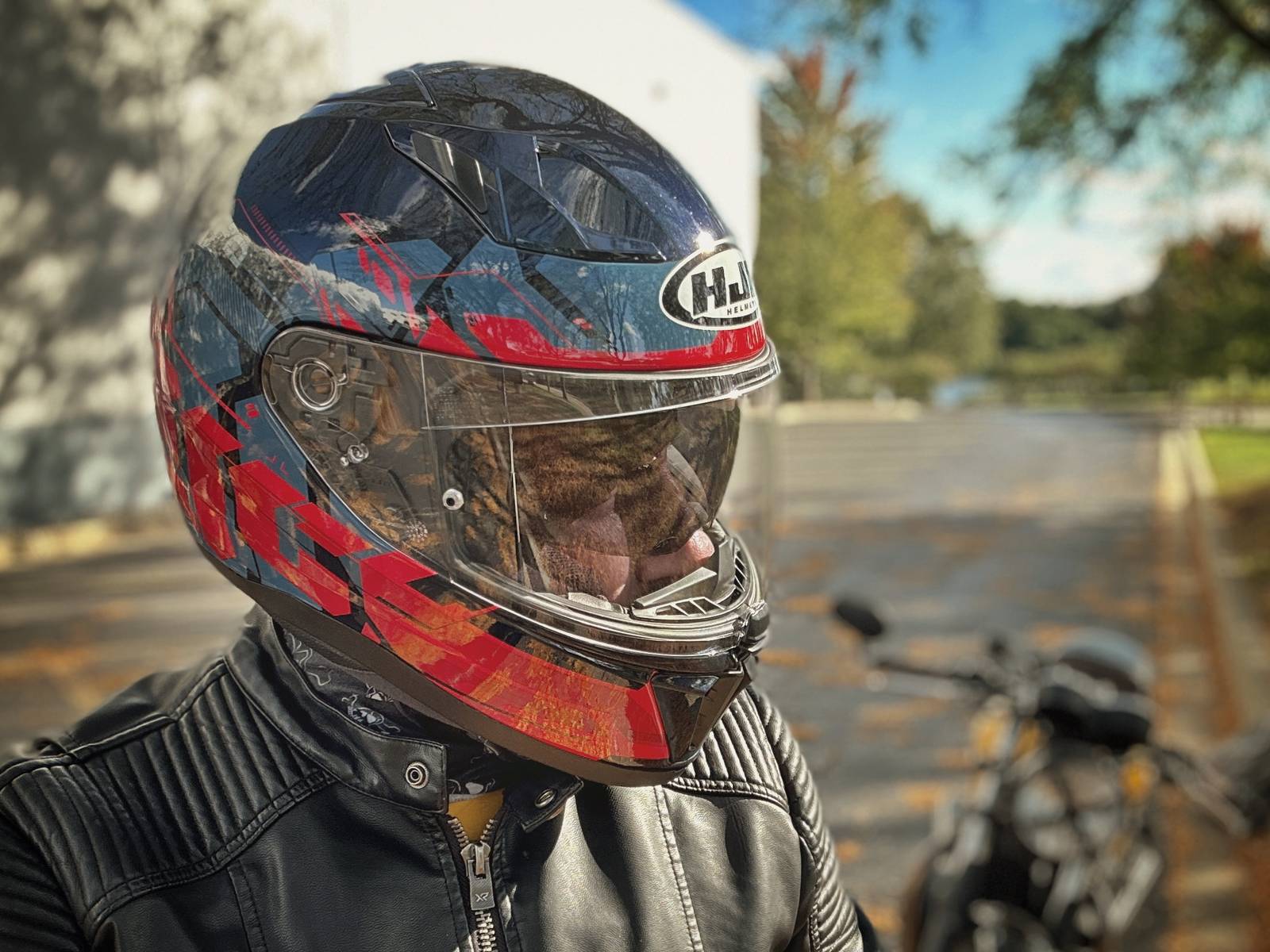 hjc fg-17 thrust helmet red Casco de moto TALOS MC1SF, Negro/Rojo, XL The helmet boasts a wide HJC FG-17 Motorcycle Helmet Force