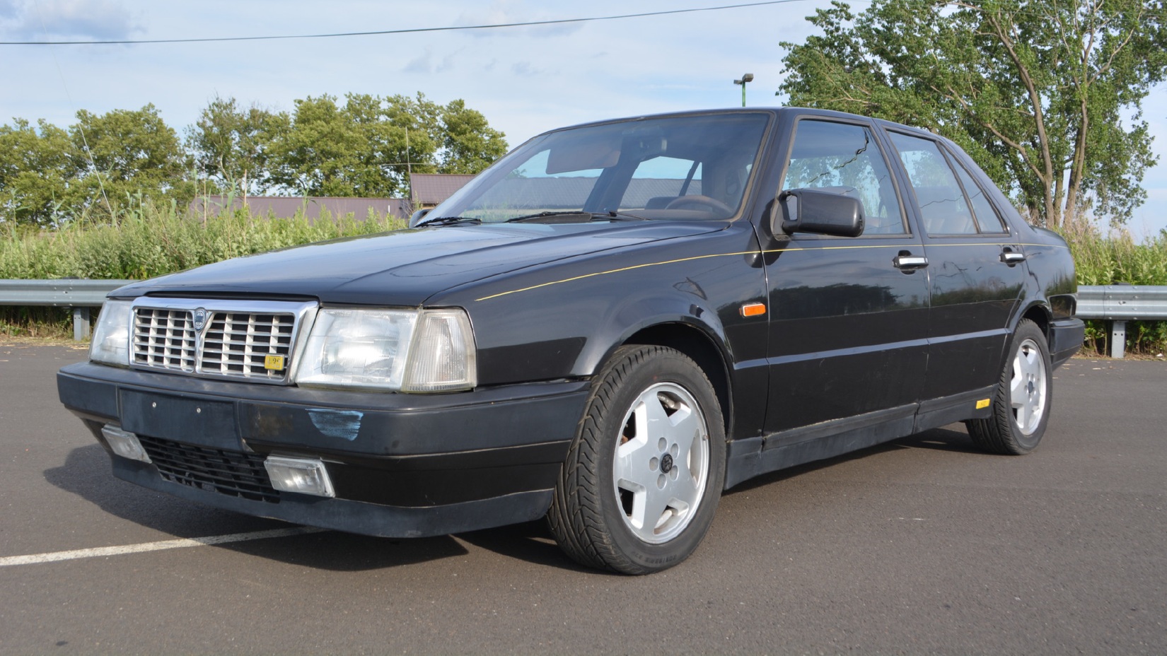 A Black 1990 Lancia Thema 8.32