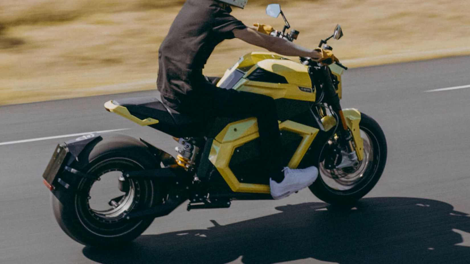 Yellow Verge TS Ultra electric motorcycle