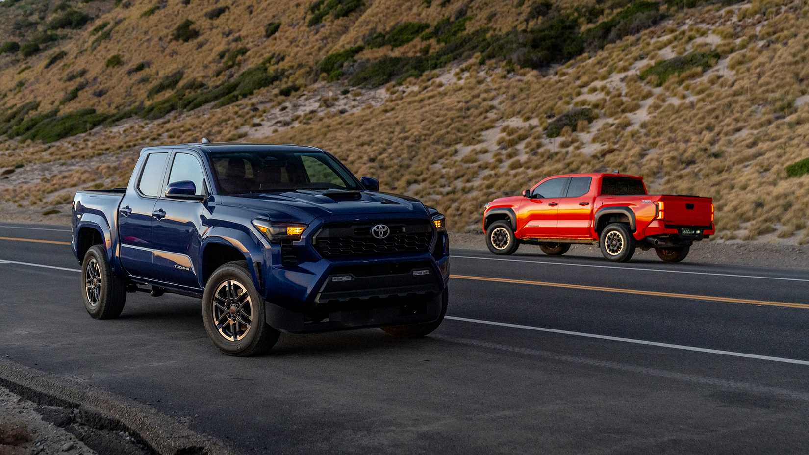 (L-R) 2024 Toyota Tacoma TRD Sport and TRD Off-Road