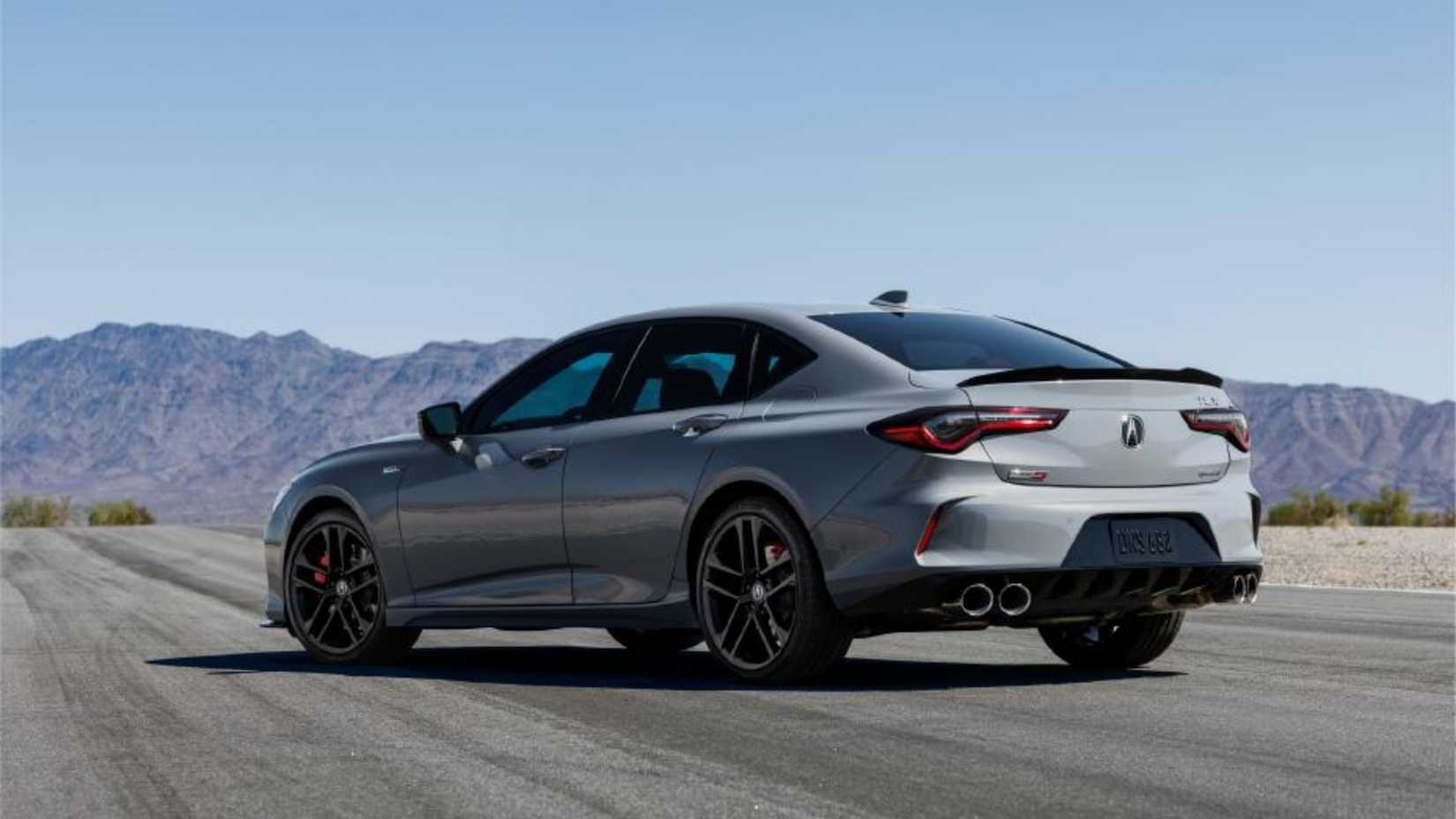 2024 Acura TLX Type S rear 3/4 action shot