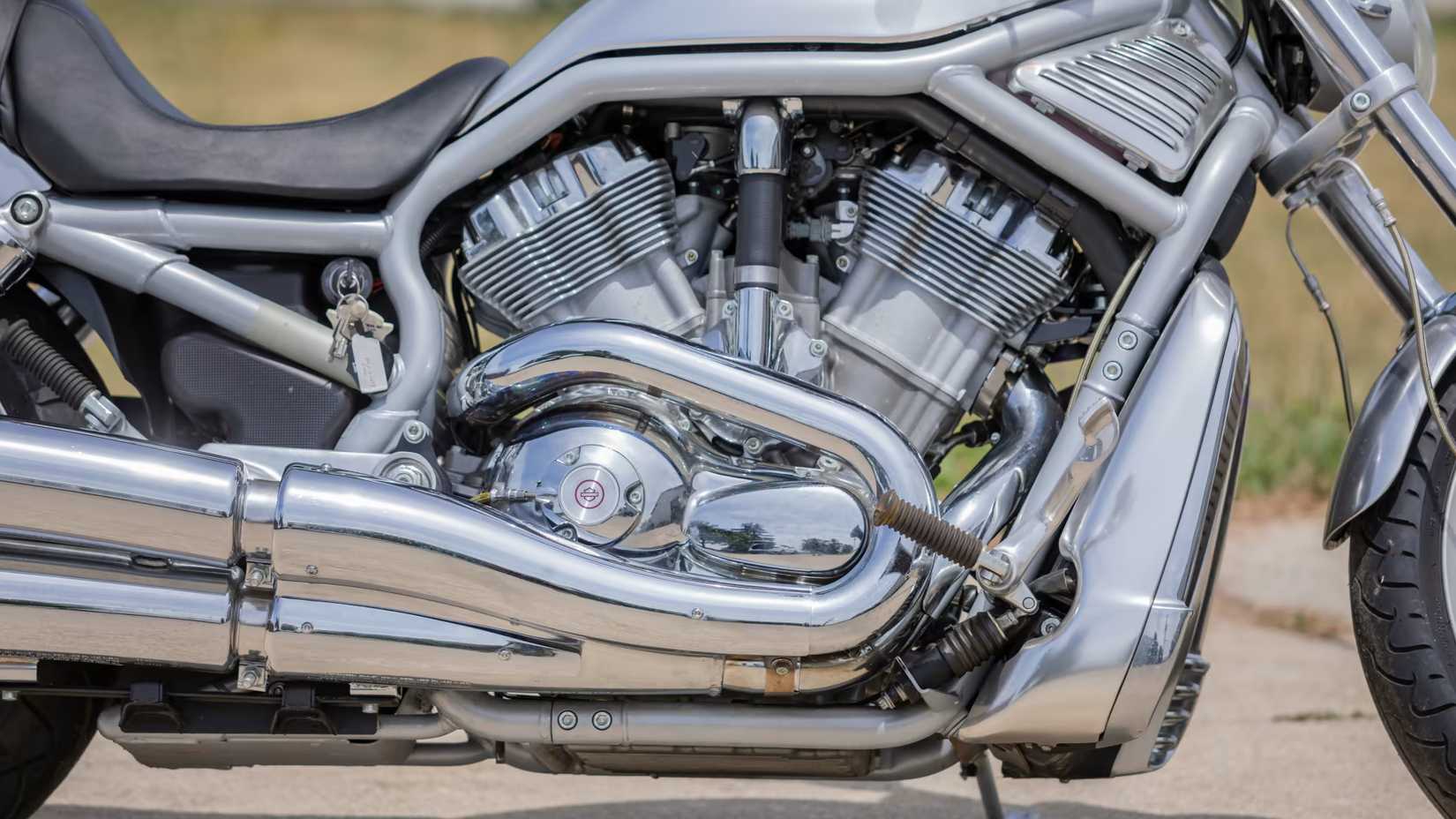Harley Davidson V-Rod Engine Closeup