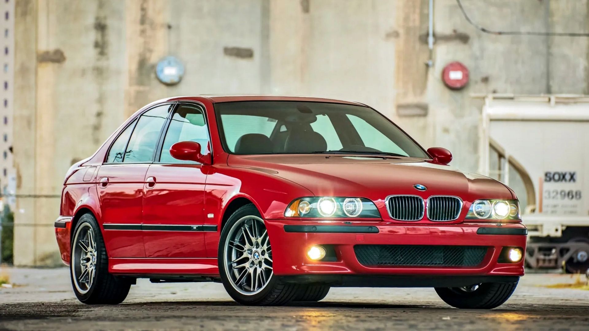 Red 2003 BMW M5 E39
