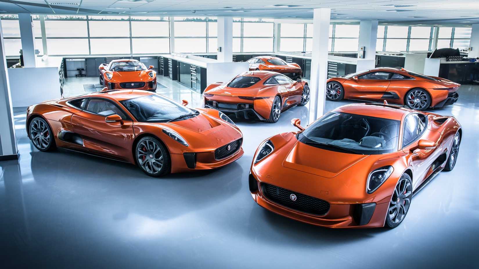 Orange Jaguar C-X75s from Spectre