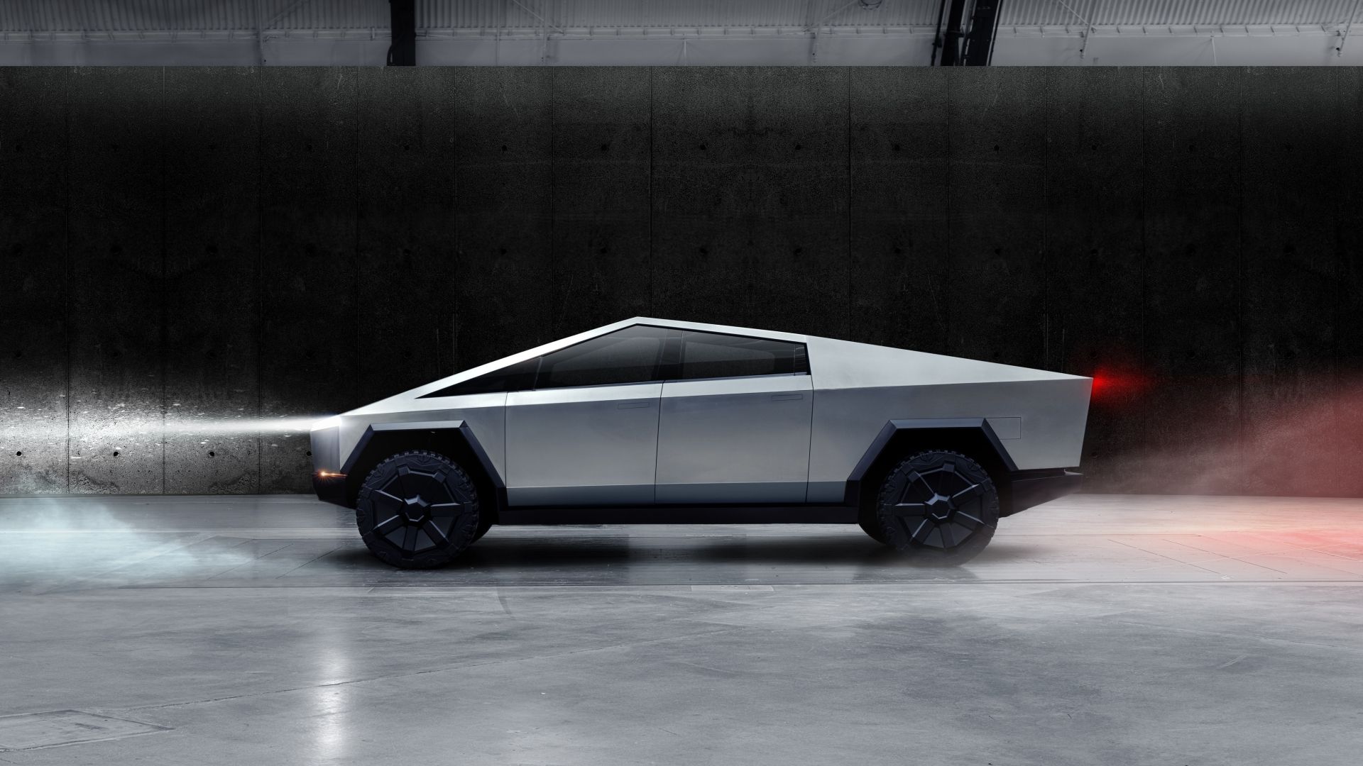 Tesla Cybertruck left profile view