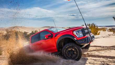 Side Profile Dune Bashing 2023 Ford F-150 Raptor R