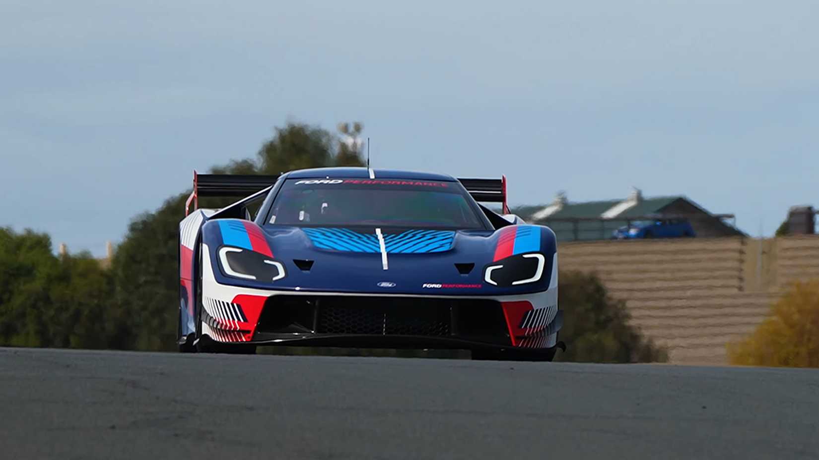 The Blue and Red 2023 Ford GT MK IV 