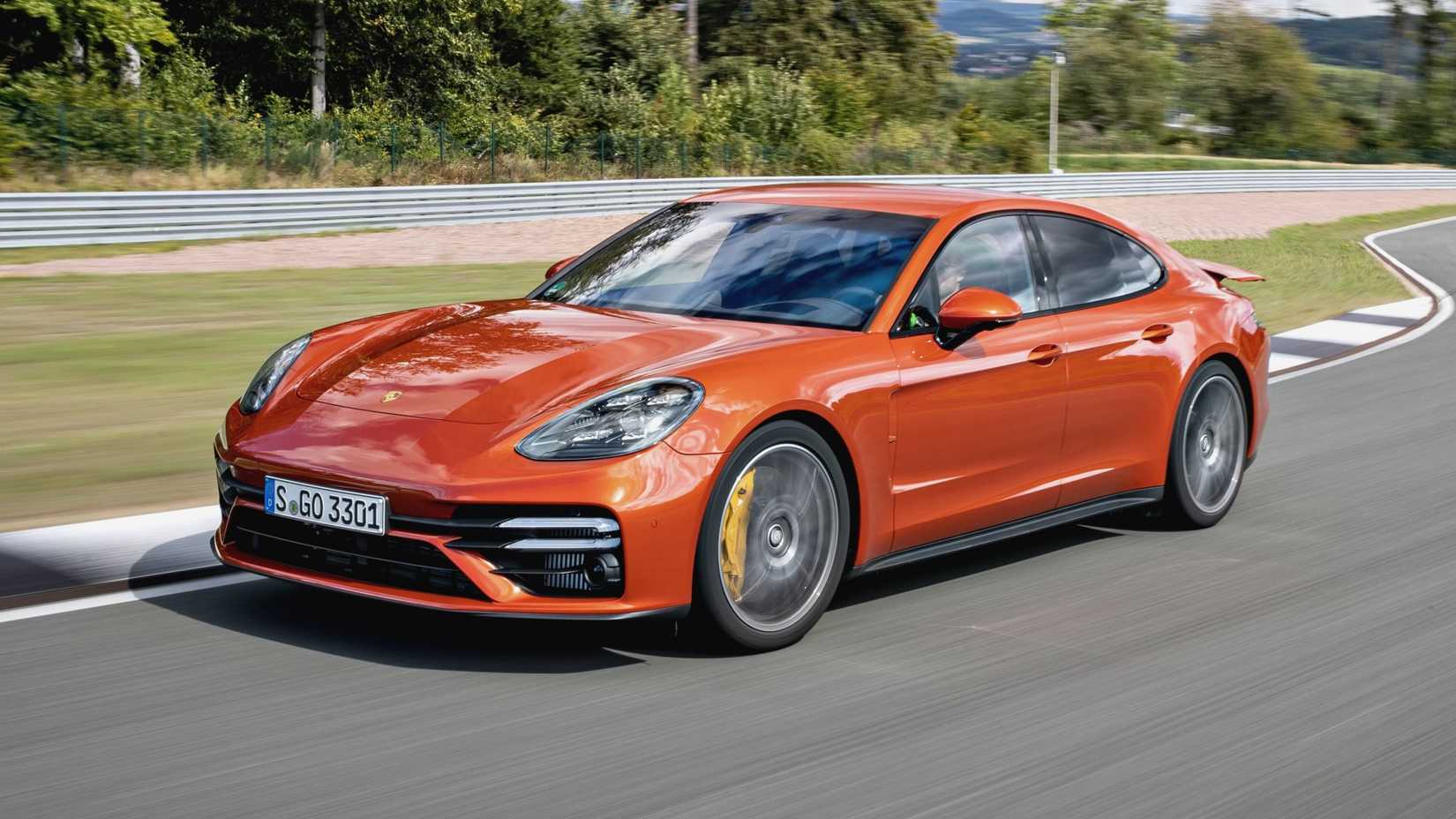 Orange 2021 Porsche Panamera Turbo S