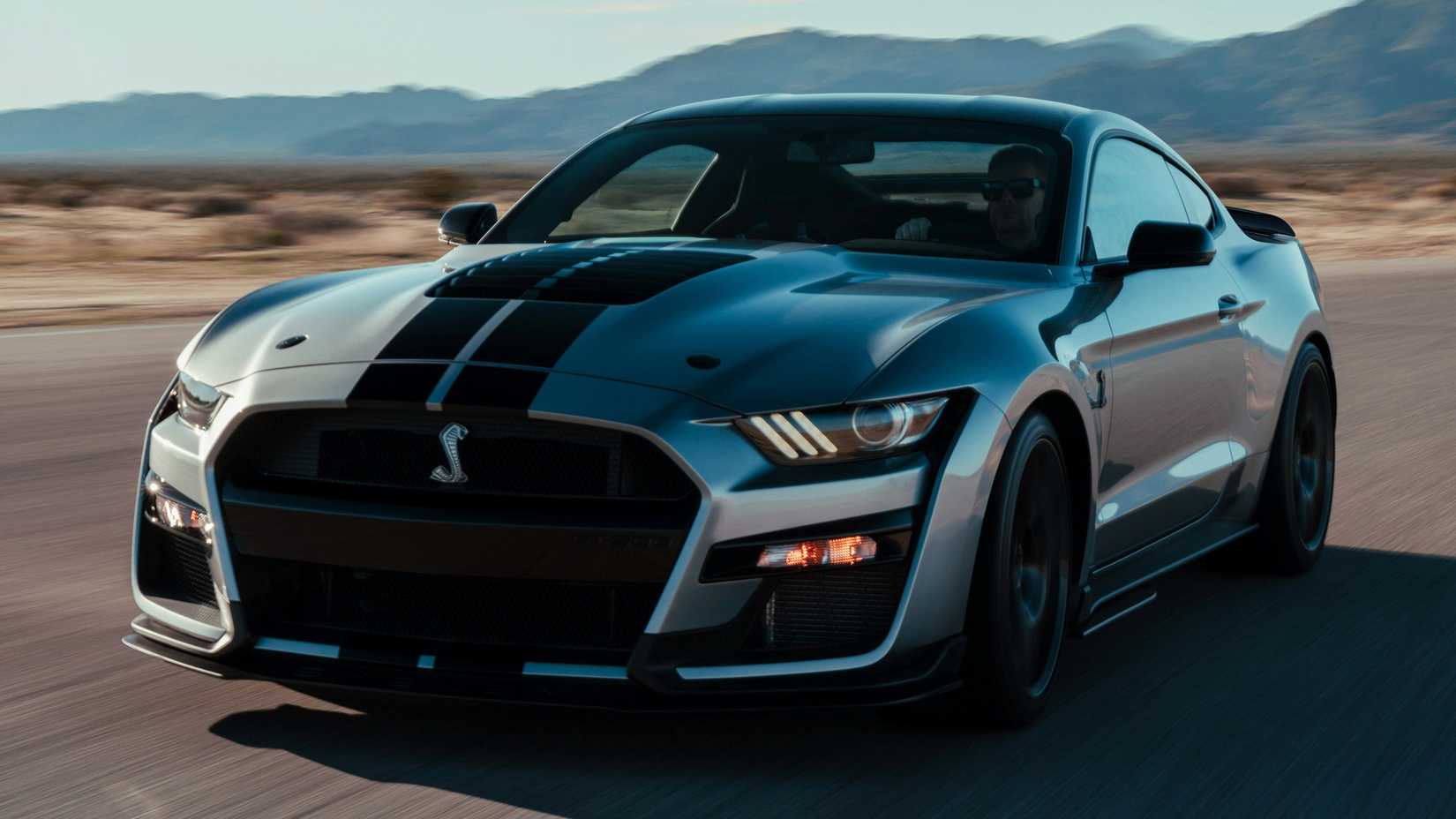 A Gray 2020 Ford Mustang Shelby GT500