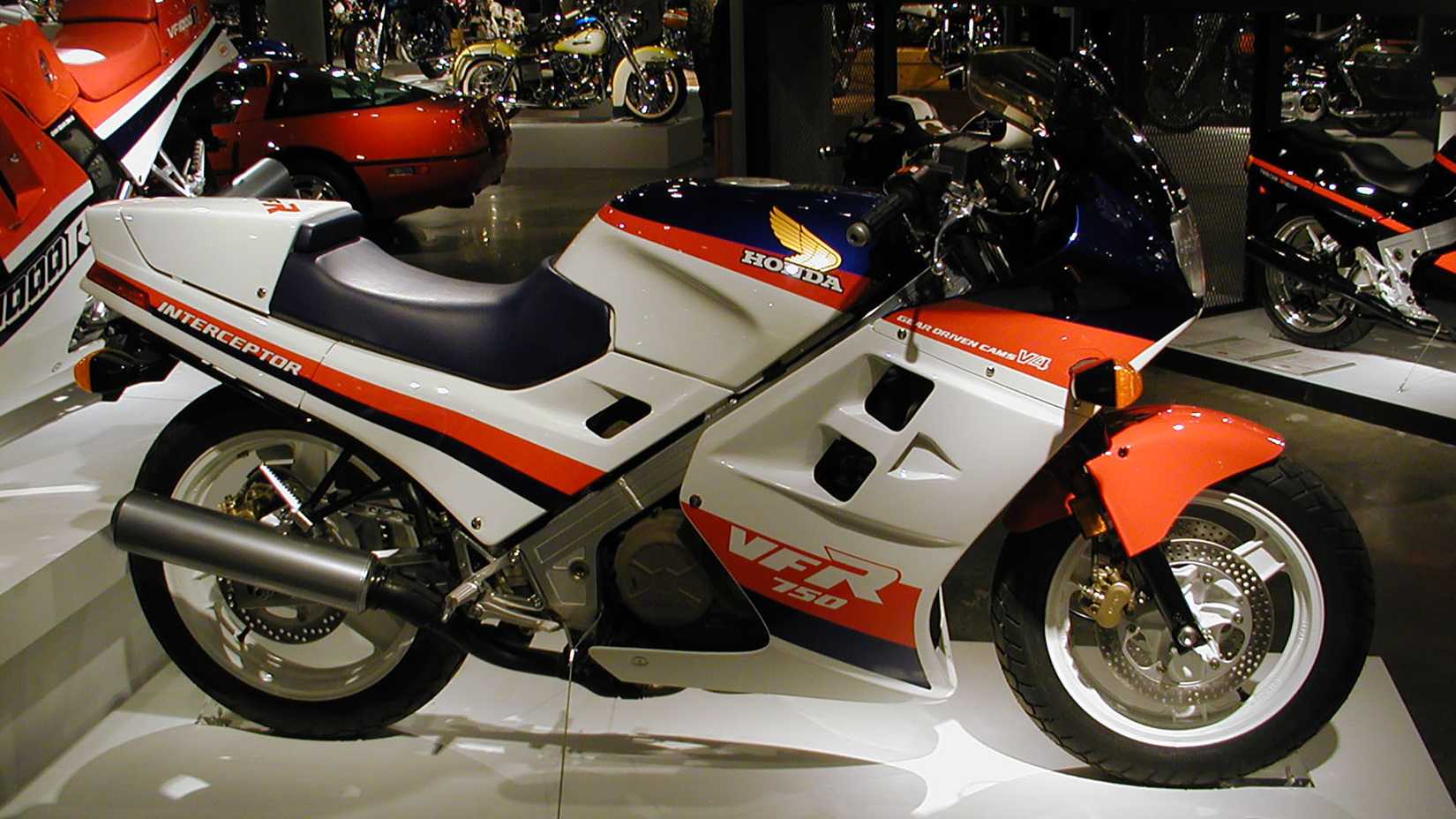 A Honda VFR750 Interceptor at the Barber Museum