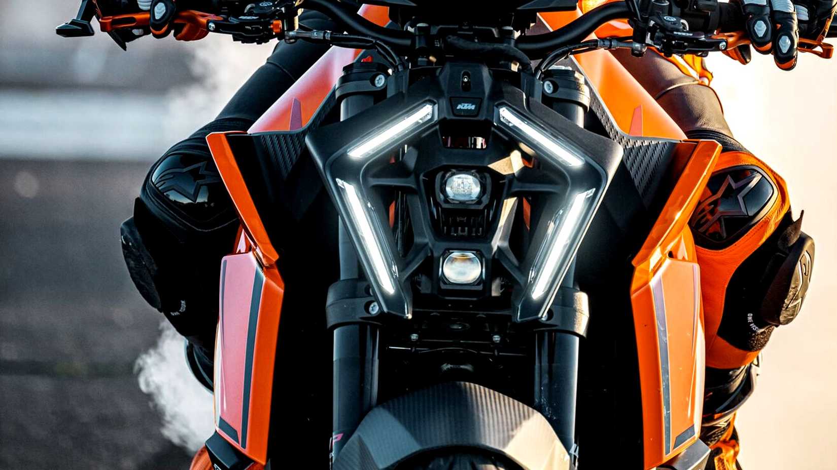 KTM 1390 Super Duke R Evo Headlight detail shot