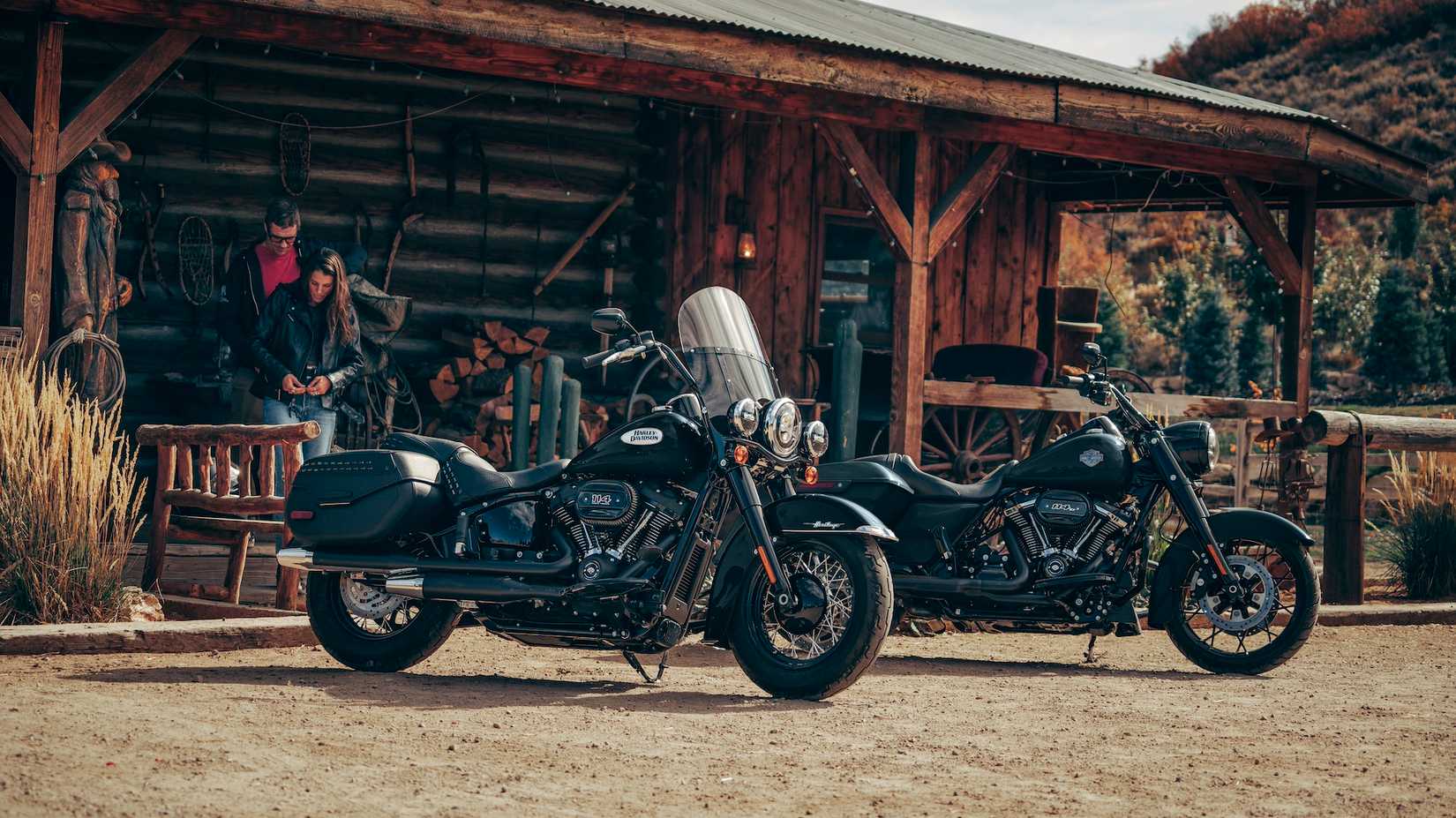 2024 Harley-Davidson Heritage Classic 114 and Road King Special parked side by side