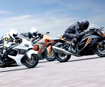 Três gerações de Suzuki Hayabusas