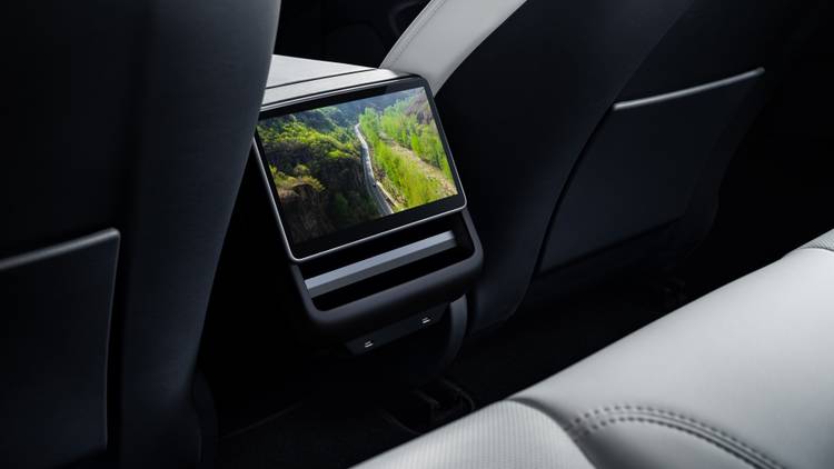 Tesla Model X Rear Screen Ford Might One-Up Tesla For In-Car EV Entertainment