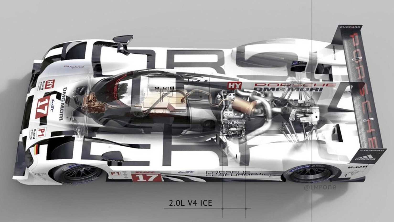 V-4 Engine Porsche 919 Hybrid
