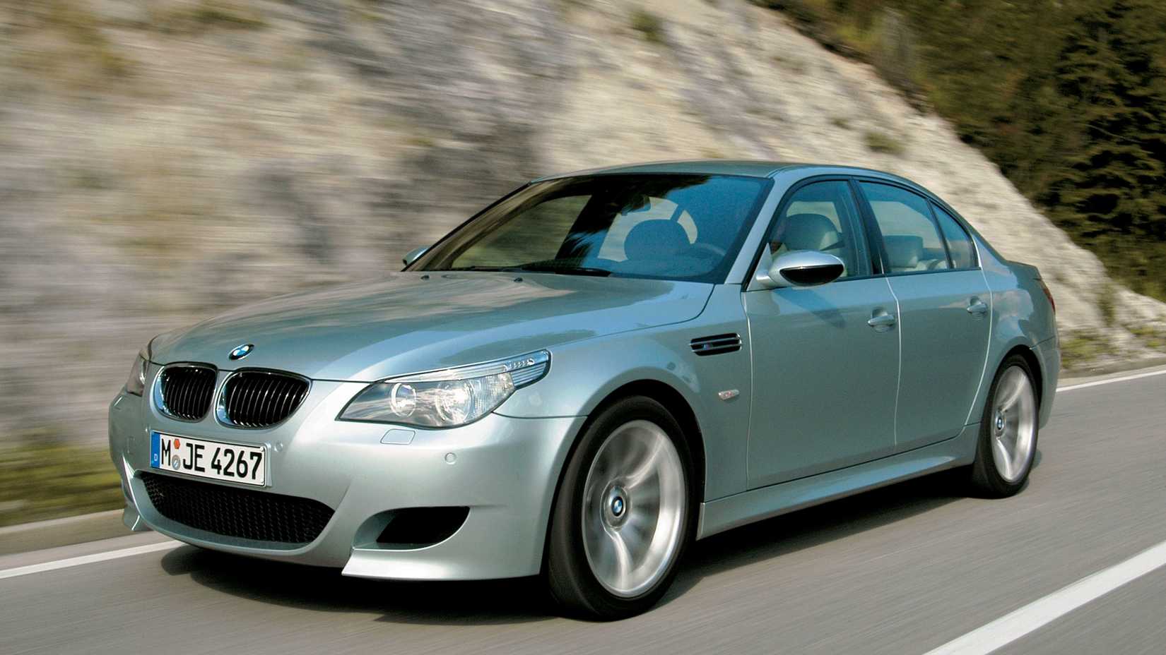 Silver BMW E60 M5