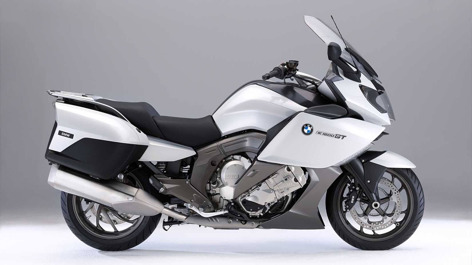 Side studio shot of a BMW K 1600 GT 