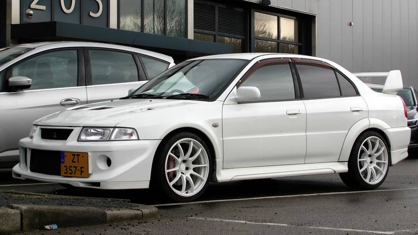 white 2000 Mitsubishi Lancer Evolution 6 TME