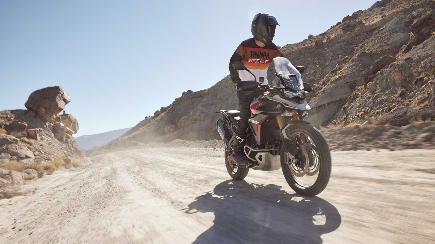 Uma foto off-road da Triumph Tiger 900 Rally Pro