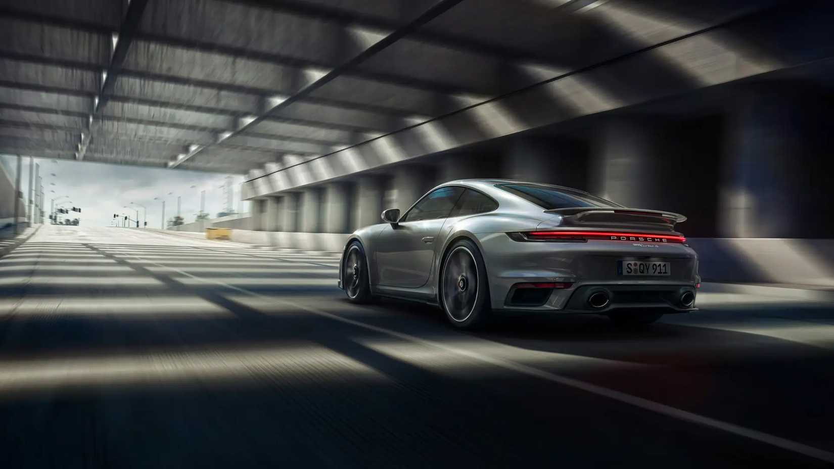A Silver 2024 Porsche 911 Turbo S 