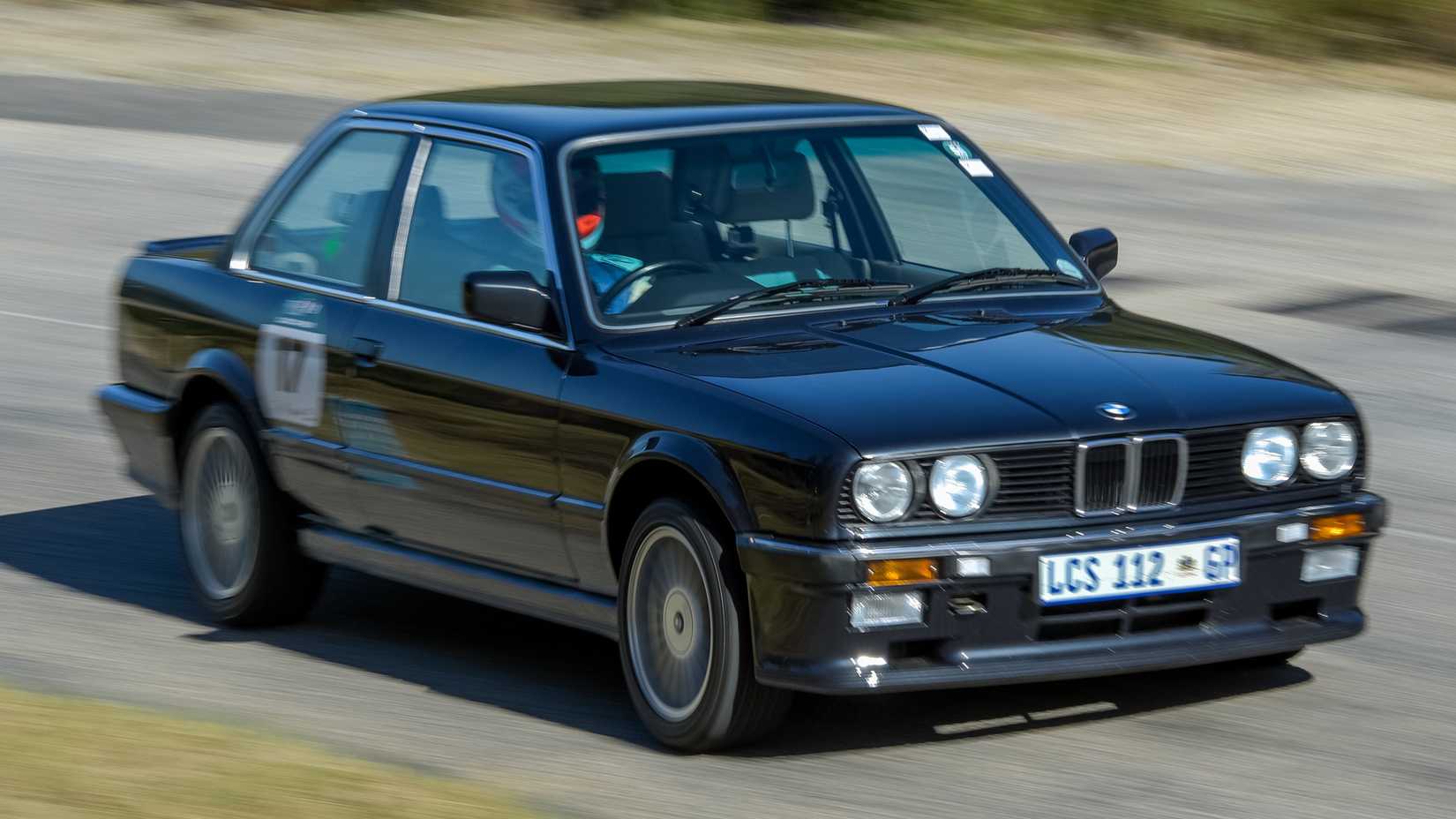 Black BMW E30 333i On The Move