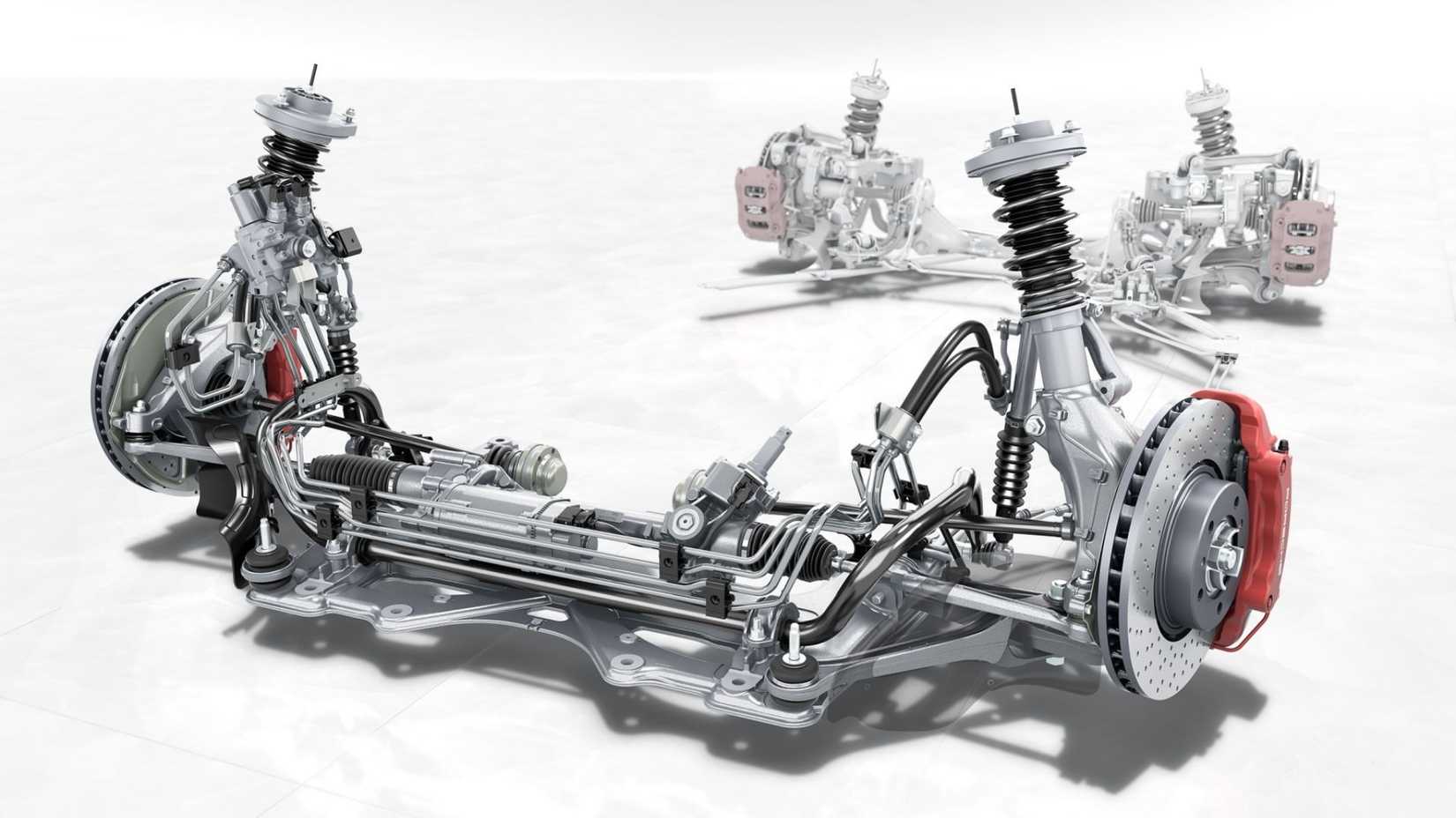 Porsche Suspension showing implementation on both axles
