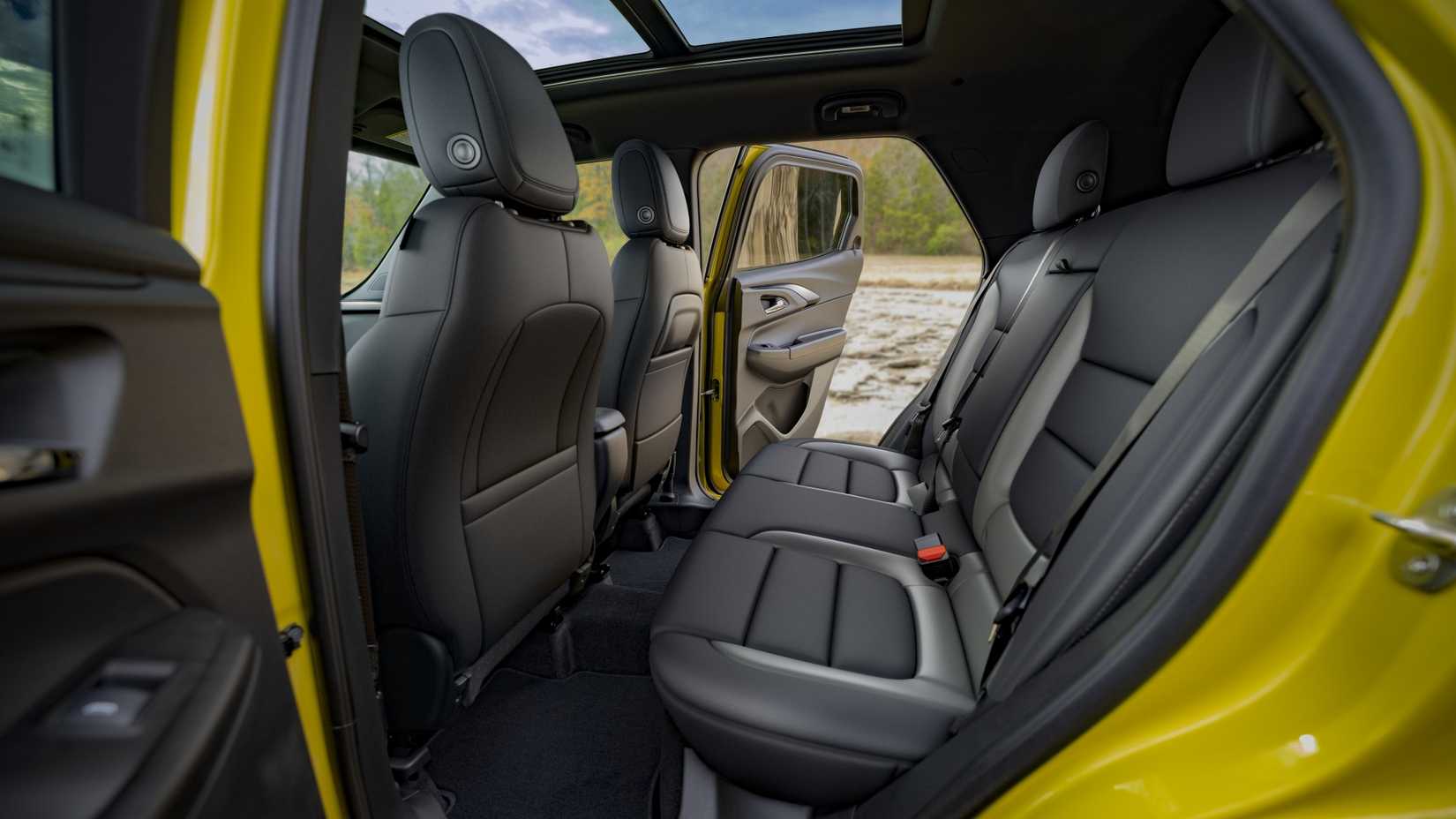 Interior shot of a 2024 Chevrolet Trailblazer's back seat