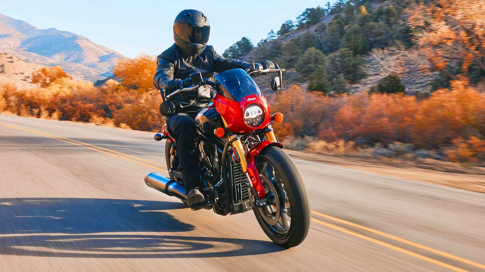 2025 Indian 101 Scout cruising on the road