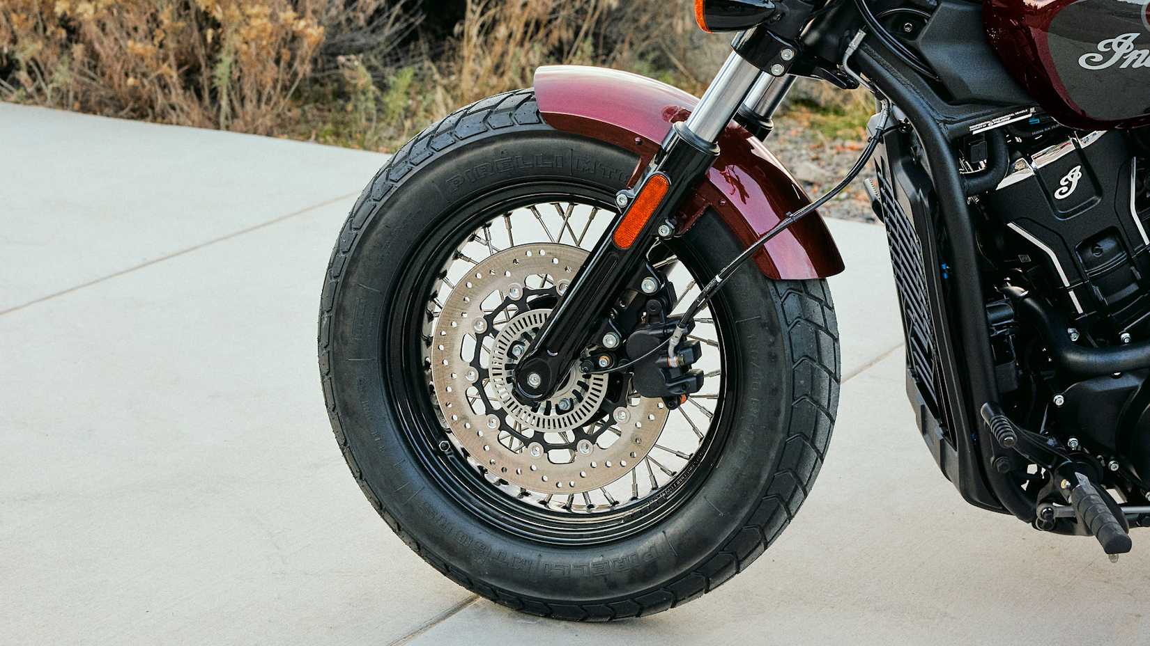 2025 Super Scout front wheel close-up detail