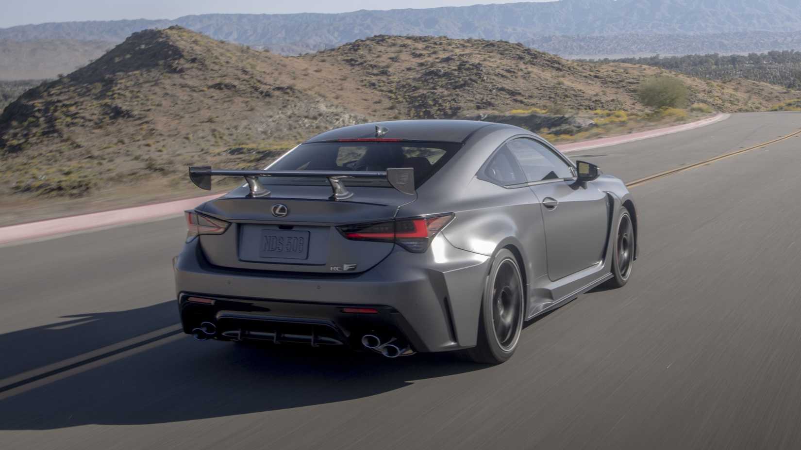 Gray Lexus RC F Track Edition rear-quarter