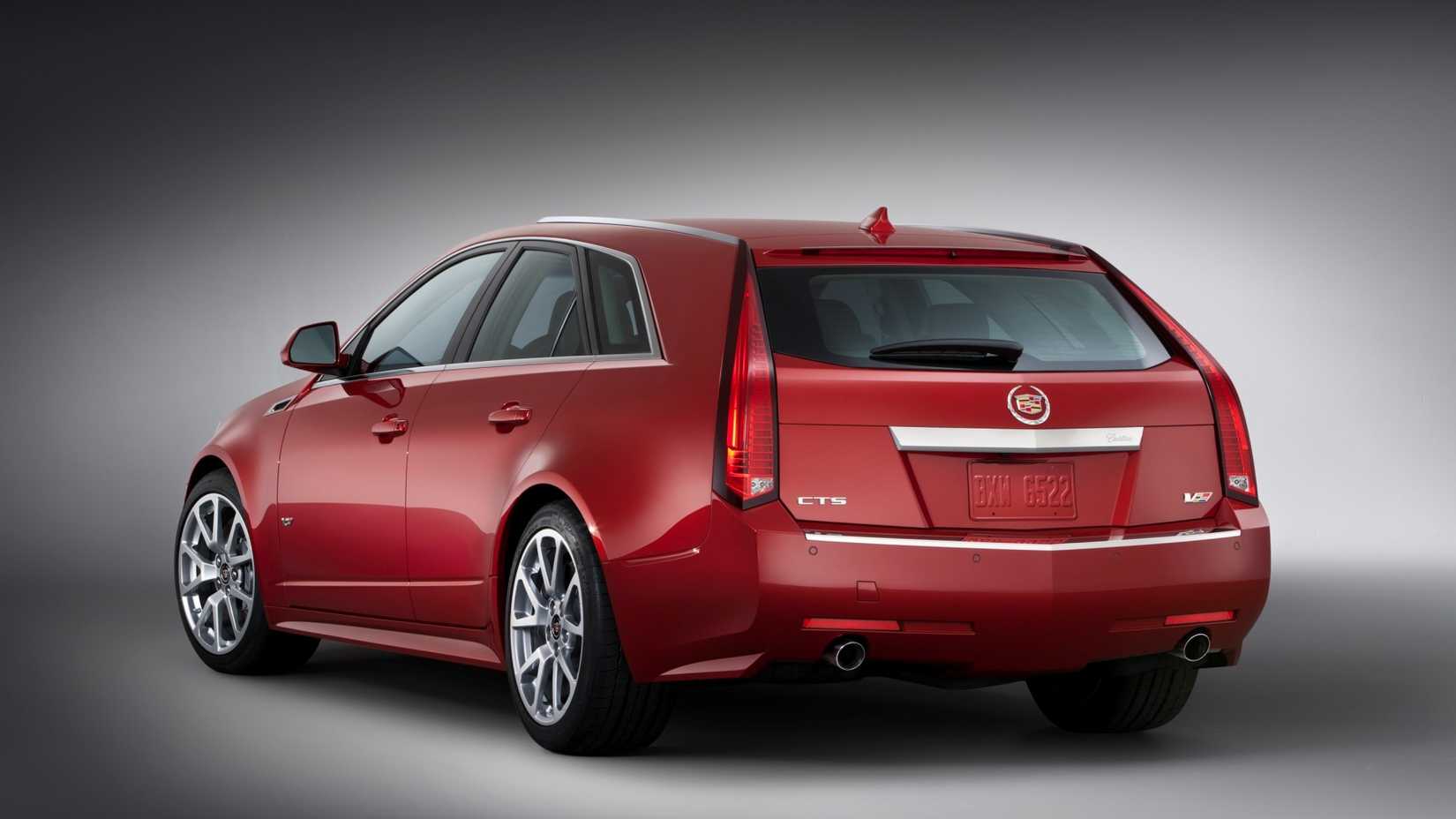 Rear 3/4 shot of a Cadillac CTS-V wagon