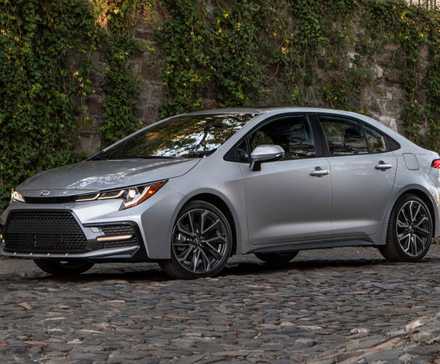 Silver Toyota Corolla Hybrid front-quarter