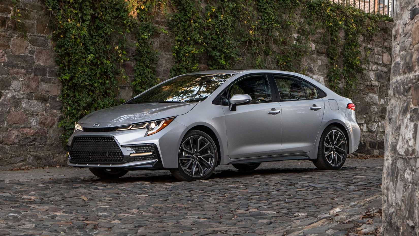 Silver Toyota Corolla Hybrid front-quarter