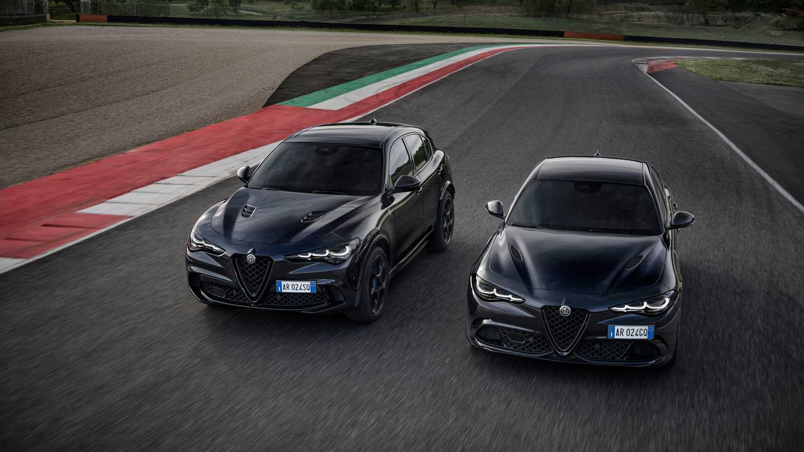 2024 Alfa Romeo Giulia Super Sport front shot parked on track