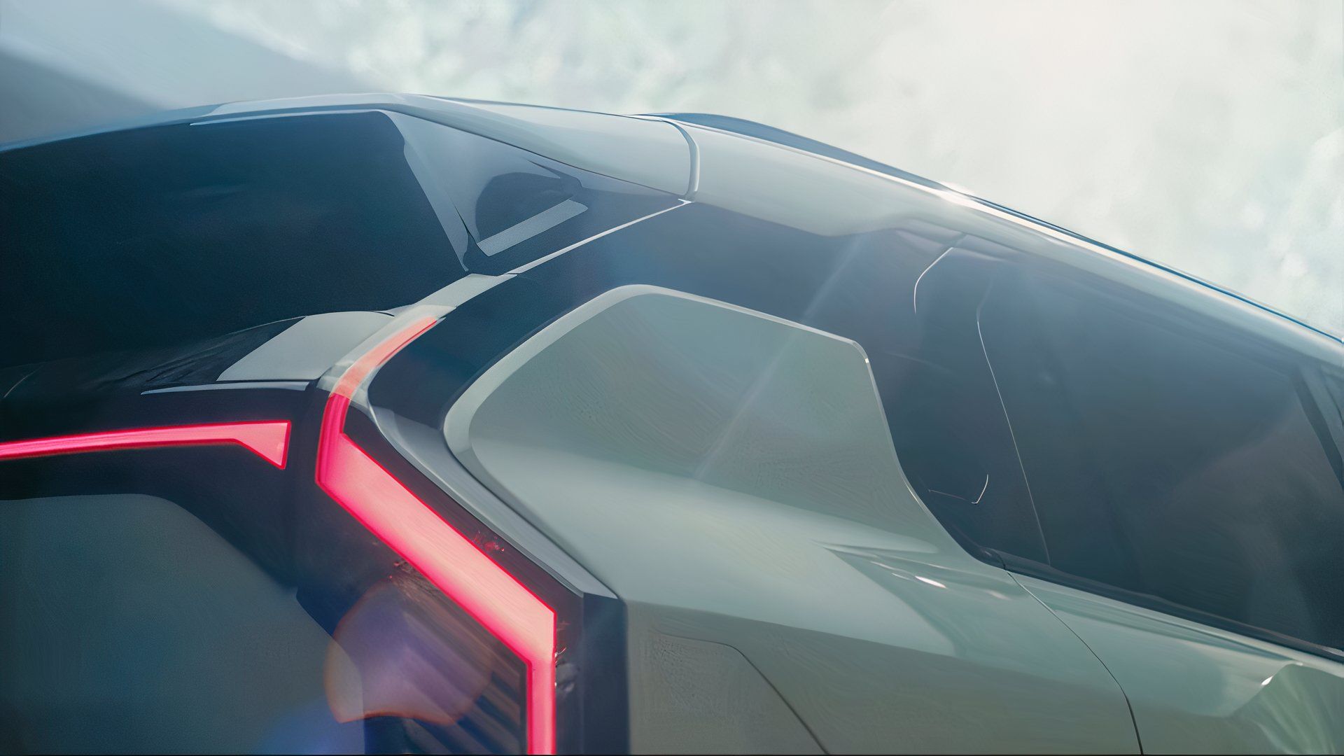 Lanternas traseiras de LED de um Kia EV3 2025