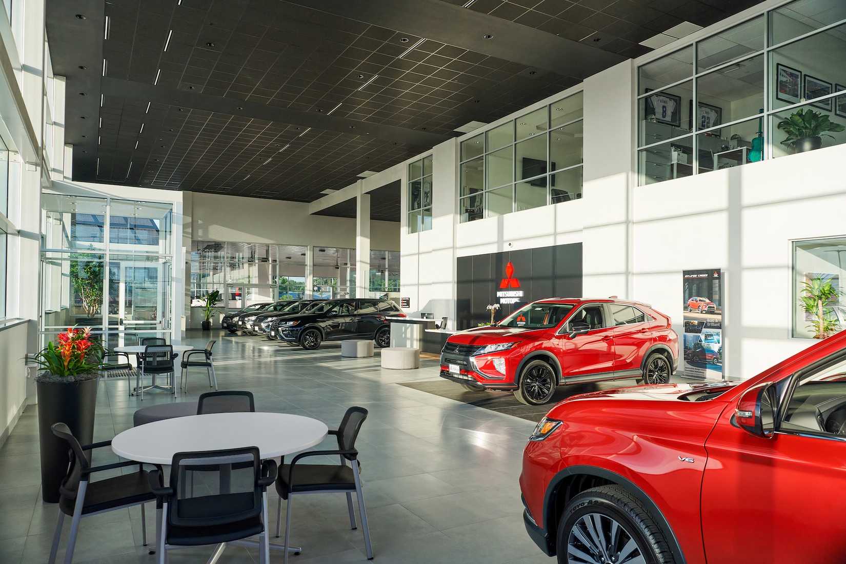 Mitsubishi dealership inside