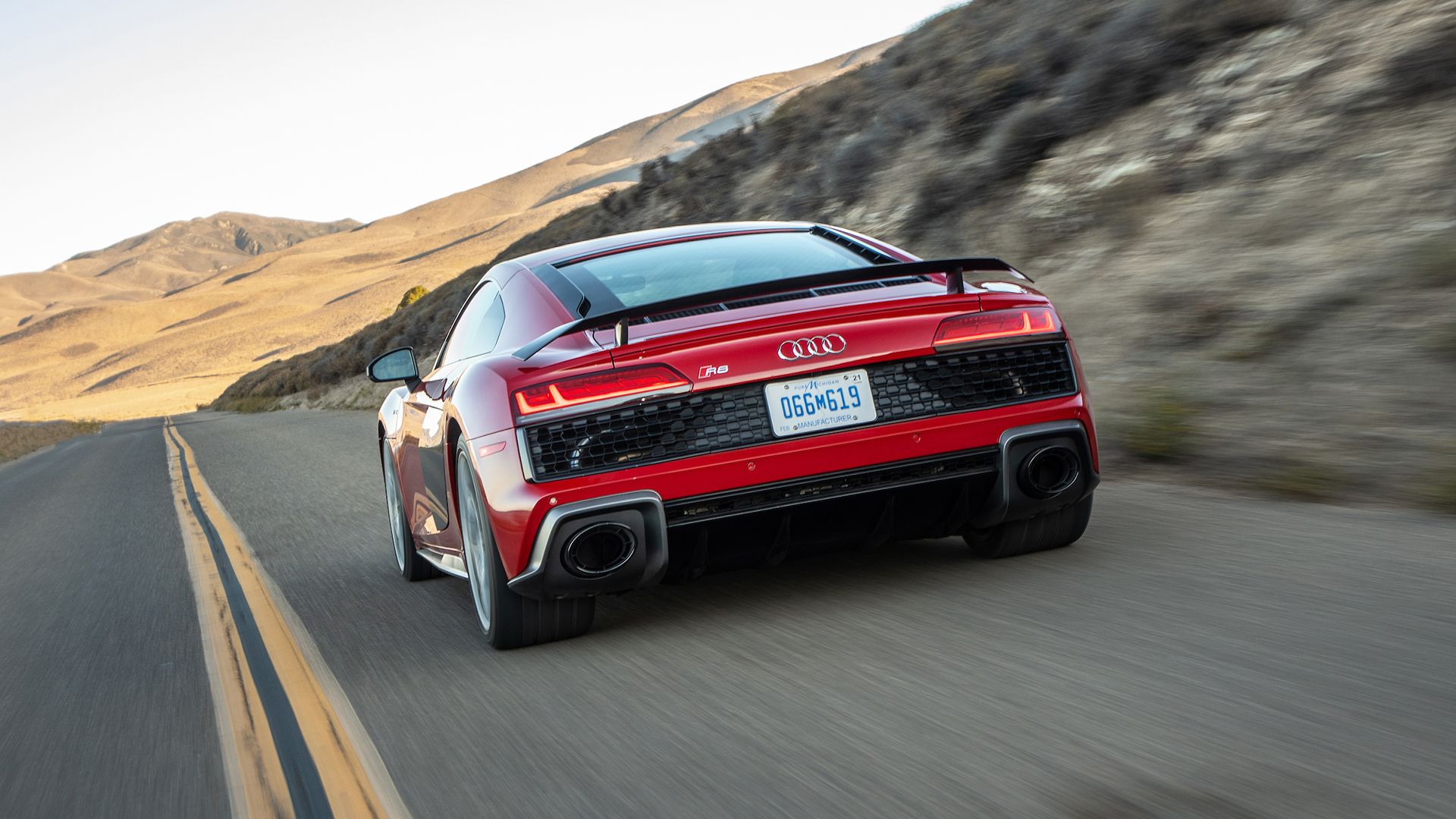 Red 2020 Audi R8 V10 Coupe 4 