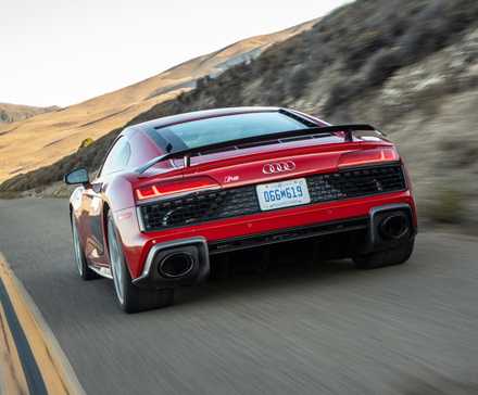 Red 2020 Audi R8 V10 Coupe 4