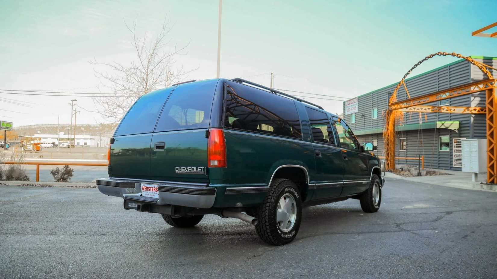 Rear 3/4 shot of a 1997 Chevrolet Suburban