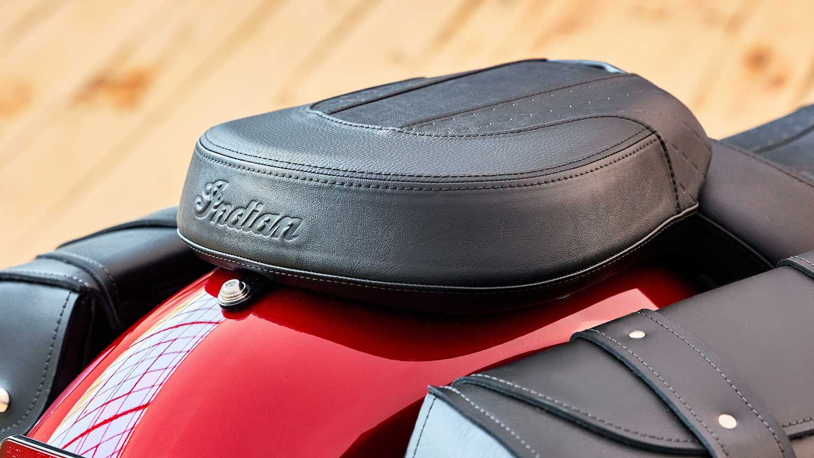 Detalhe do close-up da garupa Super Chief Limited 2023