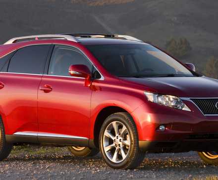 Front 3/4 shot of a 2010 Lexus RX