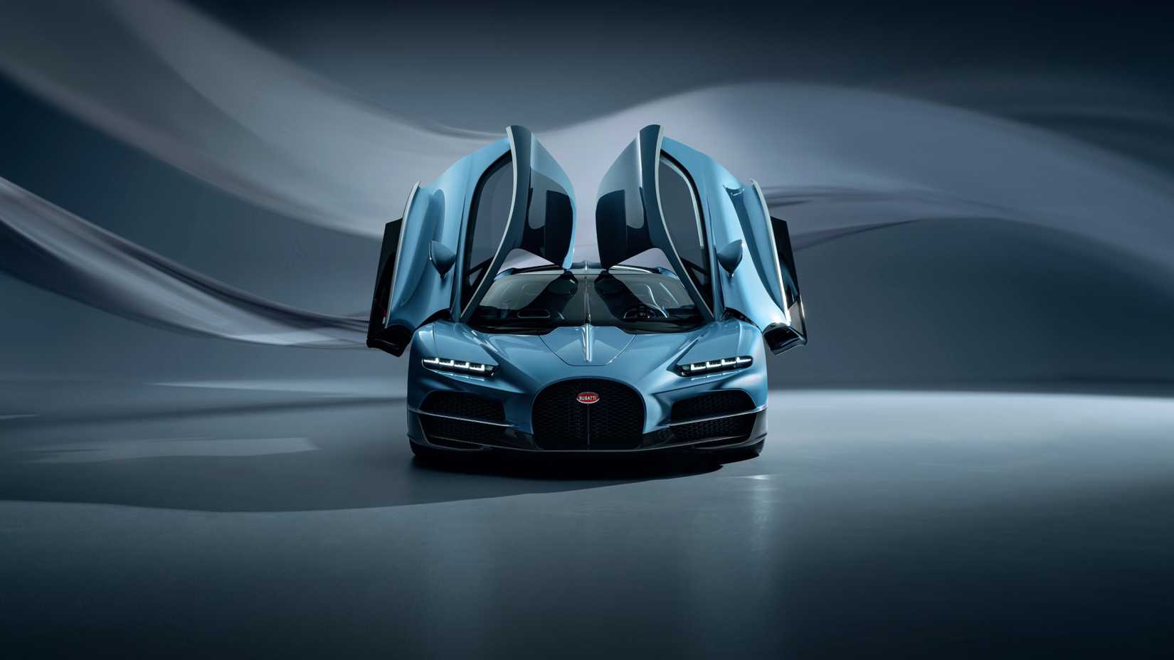 Foto frontal do Bugatti Tourbillon
