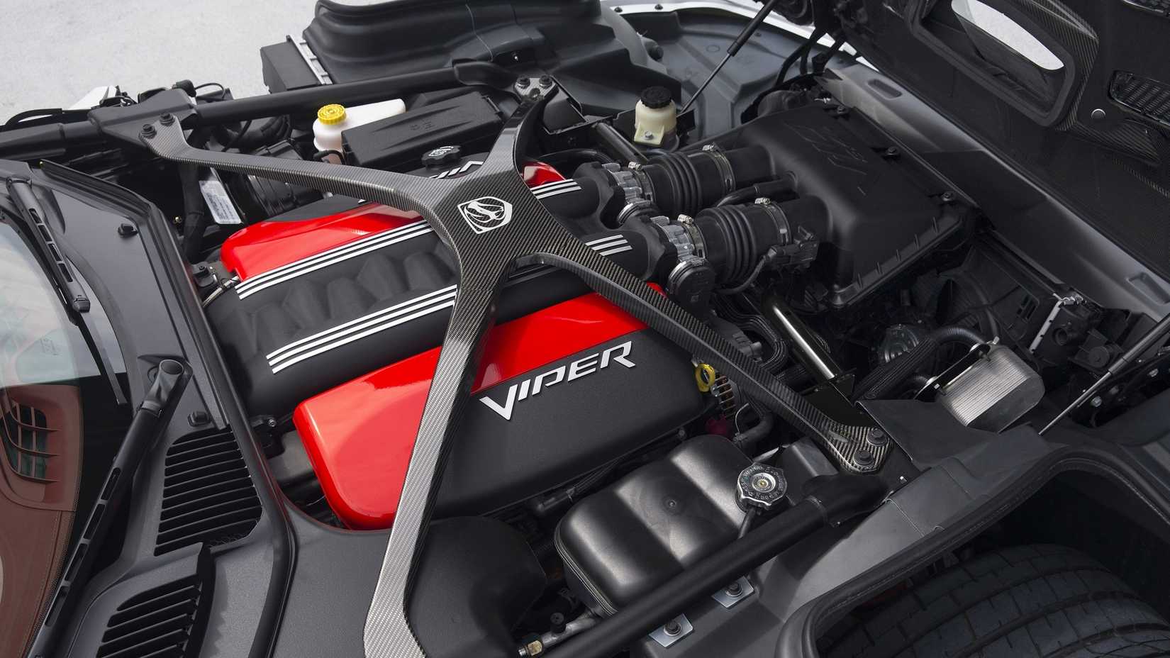 Shot of a 2017 Dodge Viper GTC's engine