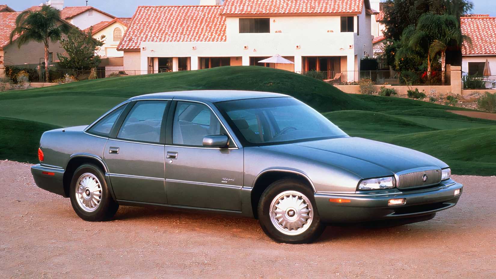 Grey 1988- 1996 Buick Regal side shot parked